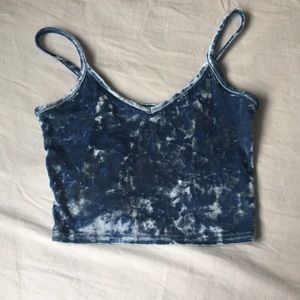 Kimchi Blue Crushed Velvet Crop top
